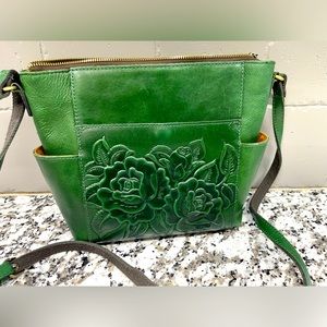 Patricia Nash “The Aveley” Burnished Crossbody 100% Vegan Leather